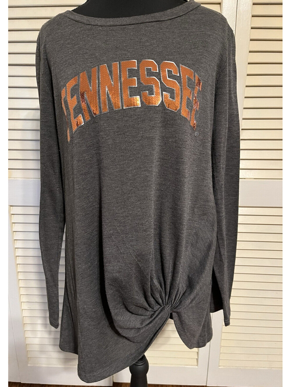 Tennessee Volunteers Gameday Couture Women's Long Sleeve Gray Shirt Medium